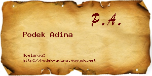 Podek Adina névjegykártya